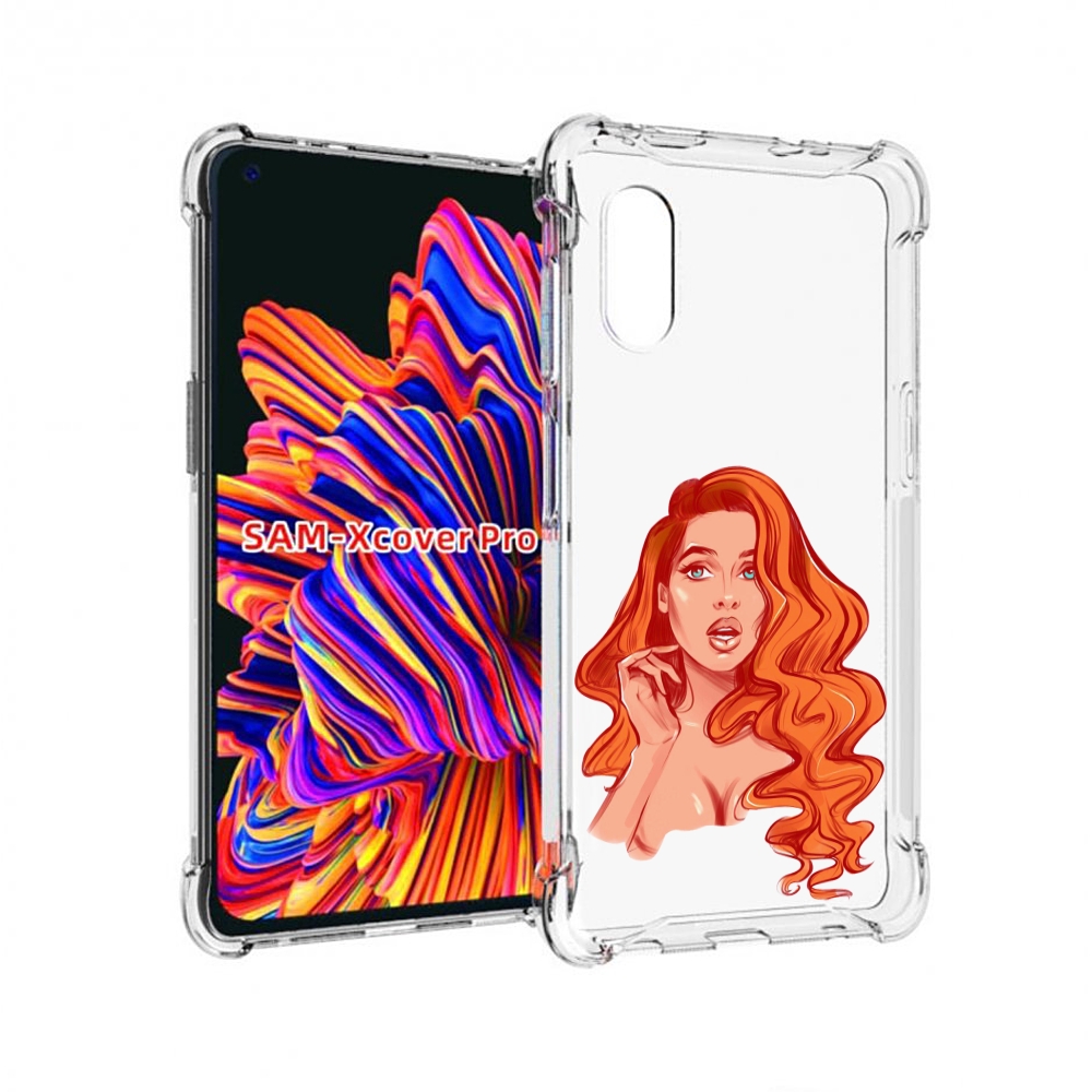 

Чехол MyPads рыжая-девушка-модельной-внешности женский для Samsung Galaxy Xcover Pro 1, Прозрачный, Tocco