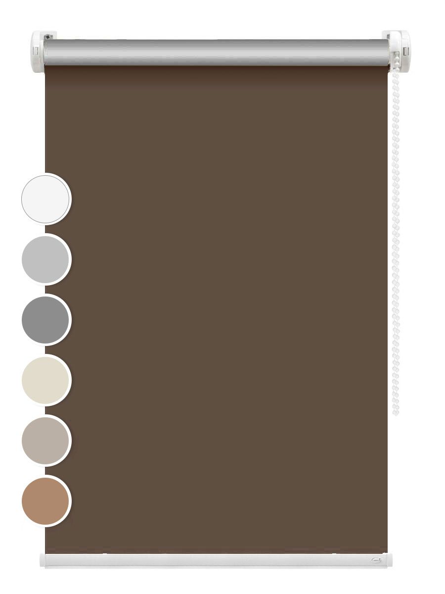 Рулонная штора FixLine Amigo BASIC THERMO Black-Out 70х180 темно-коричневый