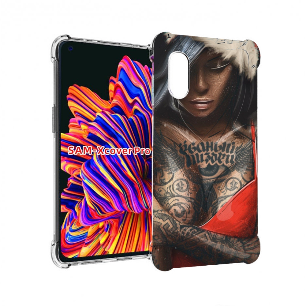 Чехол MyPads санта-клаус-девушка для Samsung Galaxy Xcover Pro 1