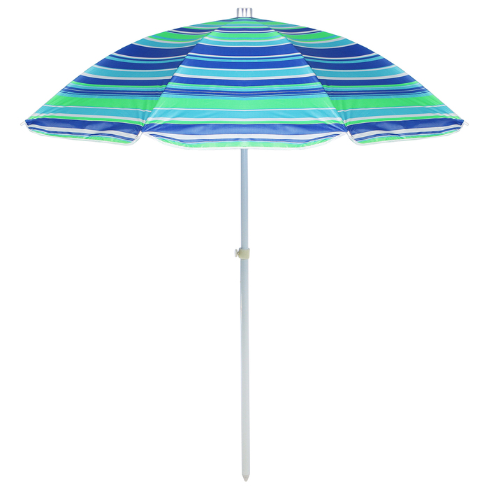 Зонт пляжный «Модерн» с механизмом наклона, серебряным покрытием, d=150 cм, h=170 см, цвет