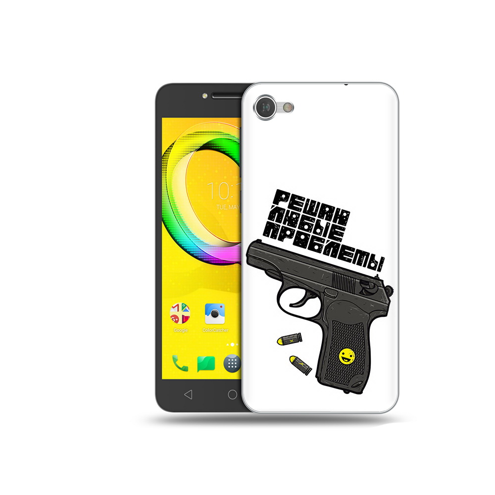 

Чехол MyPads Tocco для Alcatel A5 пистолет против проблем (PT67387.664.542), Прозрачный, Tocco