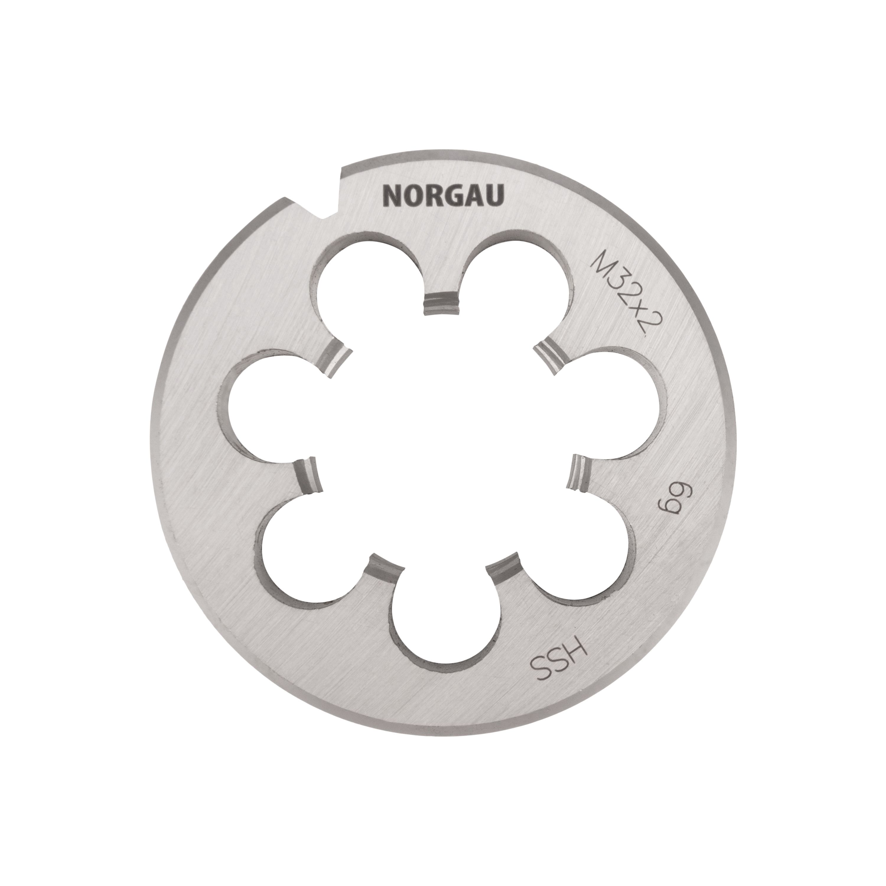 Плашка NORGAU Industrial MF32x2х65 мм, метрическая, угол 60°, по DIN223, HSS