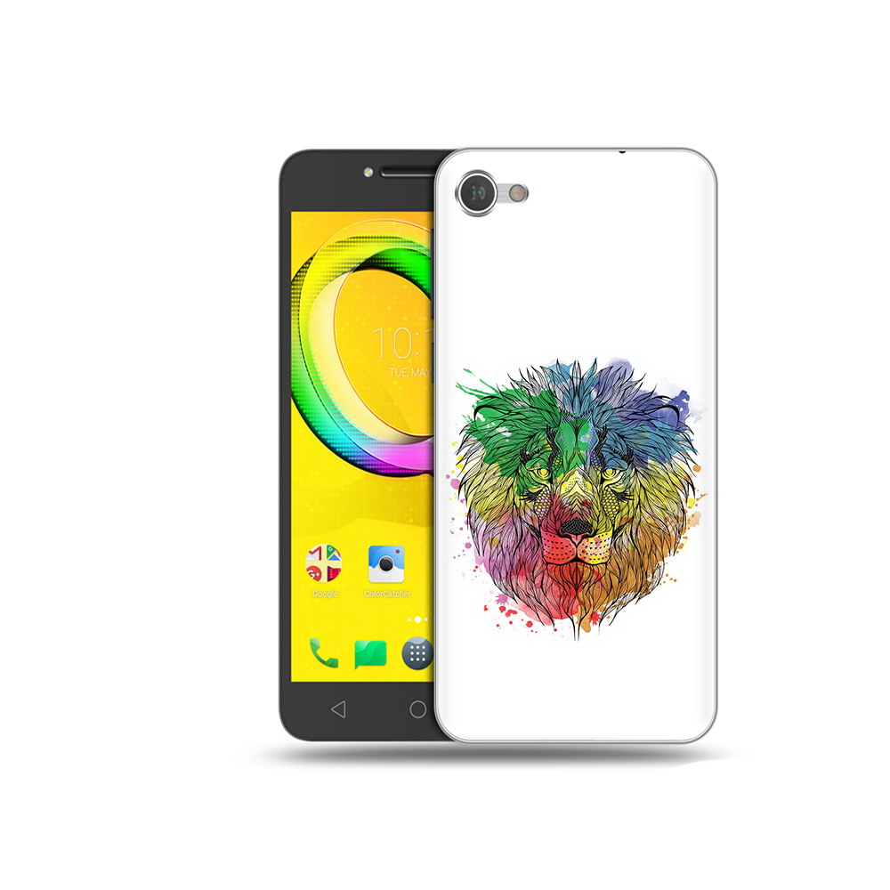 

Чехол MyPads Tocco для Alcatel A5 разноцветный гордый лев (PT67387.664.573), Прозрачный, Tocco