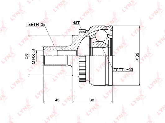 

Шрус LYNXauto CO3772A