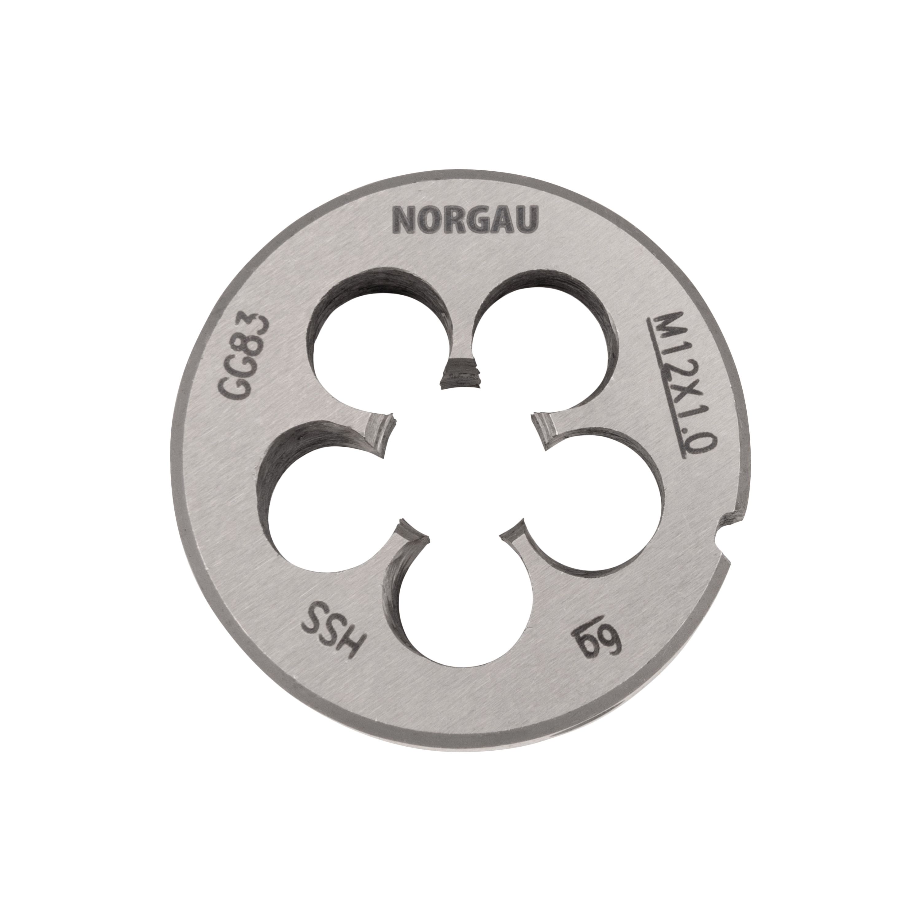 

Плашка NORGAU Industrial MF12x1х38 мм, метрическая, угол 60°, по DIN223, HSS, RHT-269-948