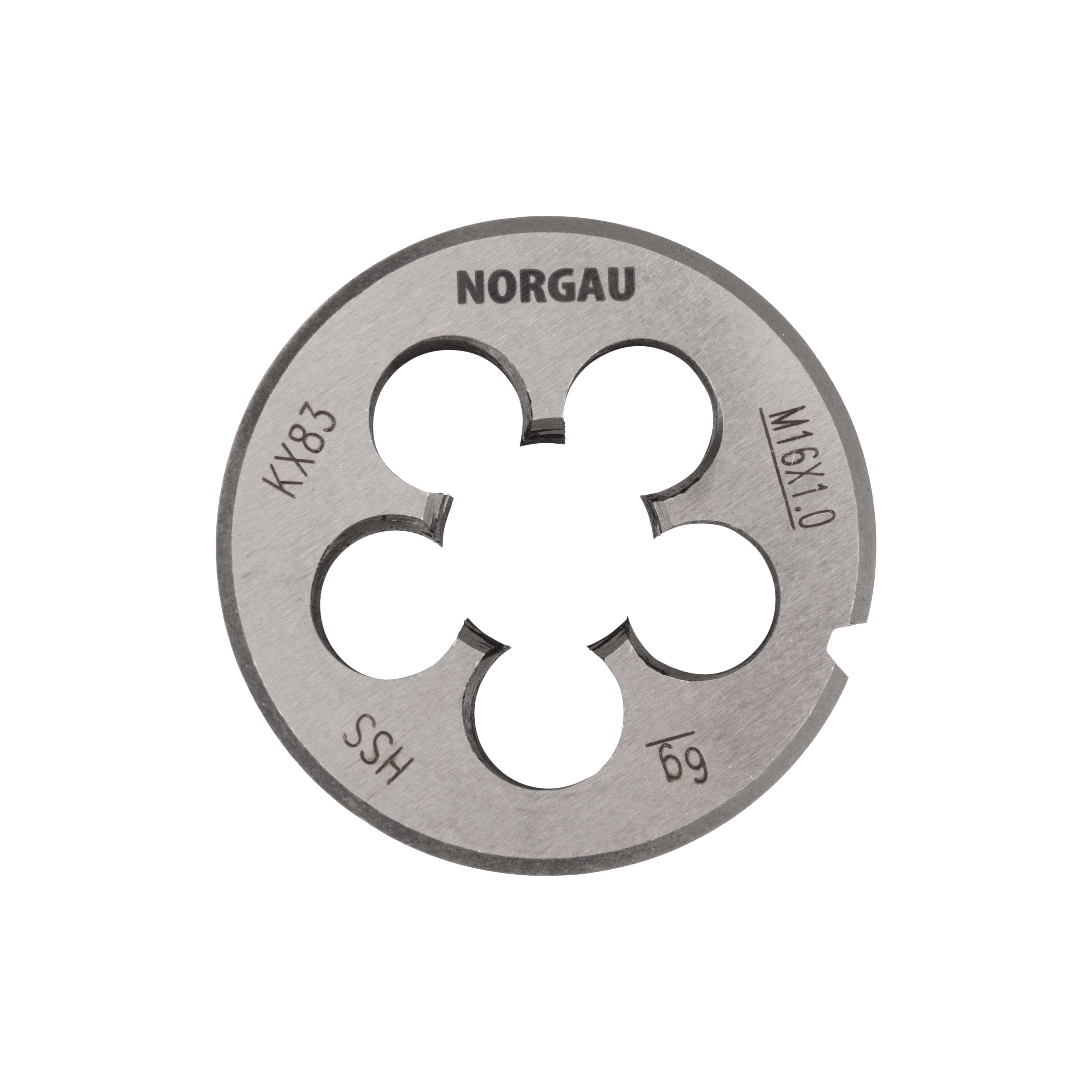 Плашка NORGAU Industrial MF16x1х45 мм, метрическая, угол 60°, по DIN223, HSS