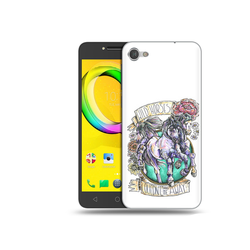 

Чехол MyPads Tocco для Alcatel A5 рисунок коней в цветах (PT67387.664.582), Прозрачный, Tocco