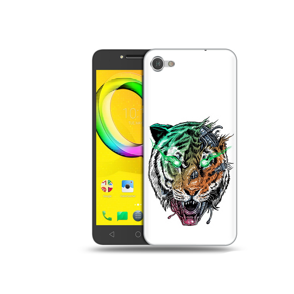 Чехол MyPads Tocco для Alcatel A5 робо-тигр (PT67387.664.584)