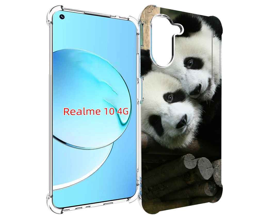 

Чехол MyPads Две-панды для Realme 10, Прозрачный, Tocco