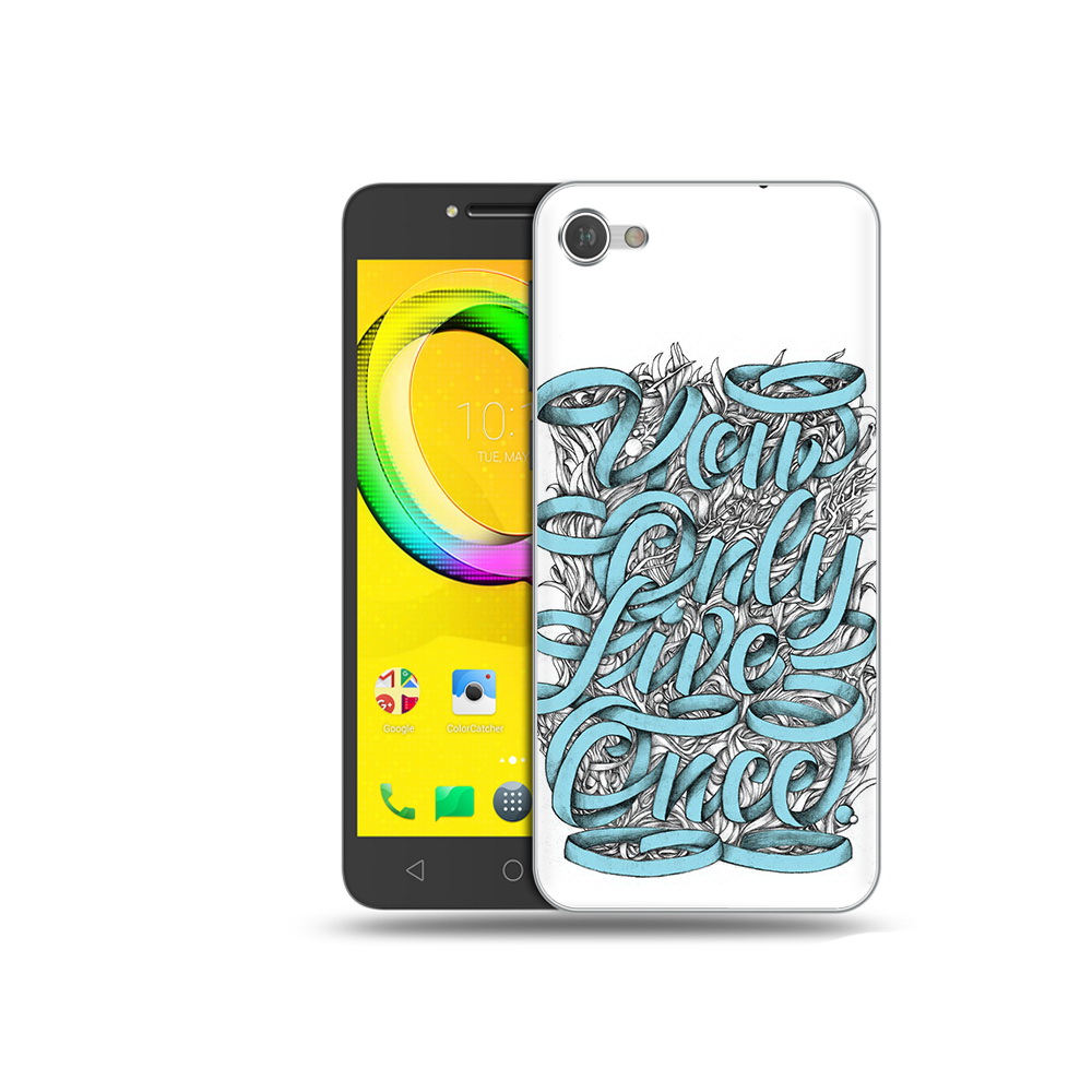 

Чехол MyPads Tocco для Alcatel A5 слова из ленты абстракция (PT67387.664.607), Прозрачный, Tocco