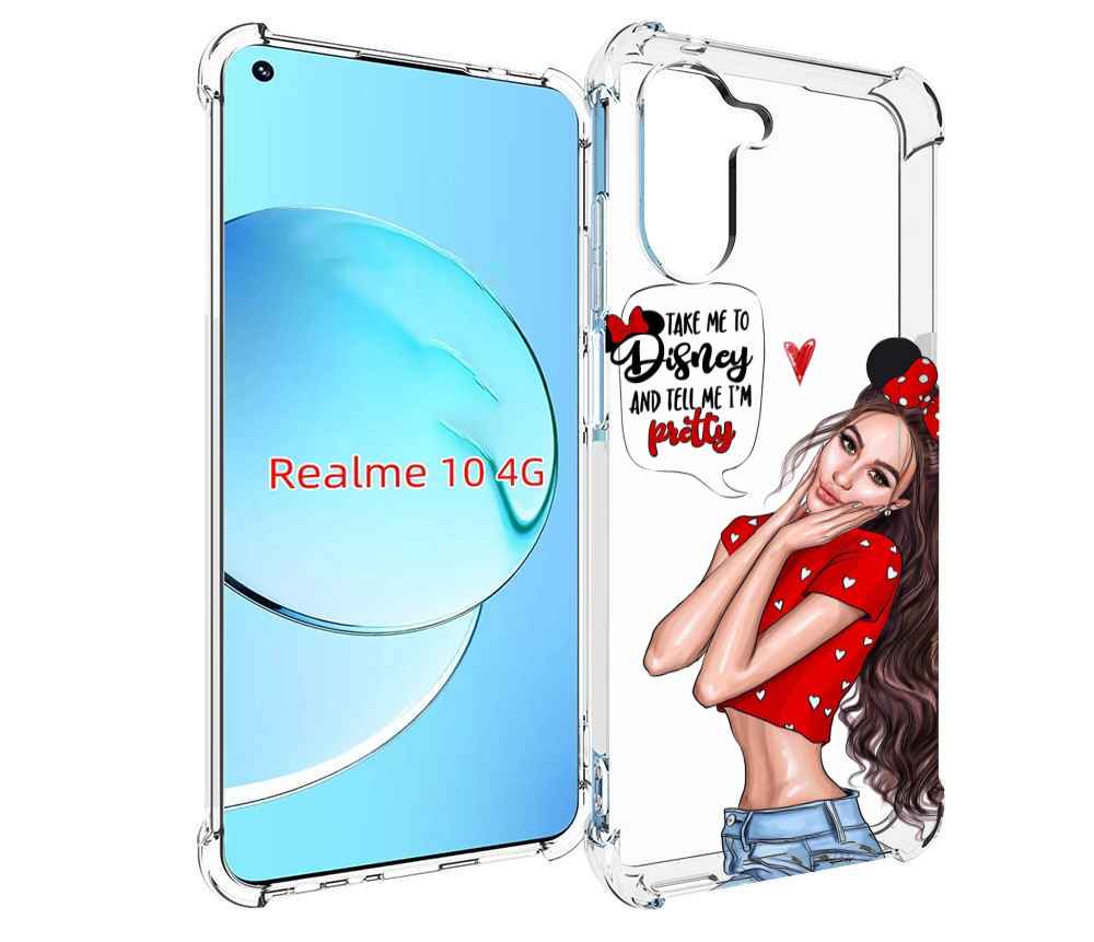 

Чехол MyPads Девушка-Мини женский для Realme 10, Прозрачный, Tocco