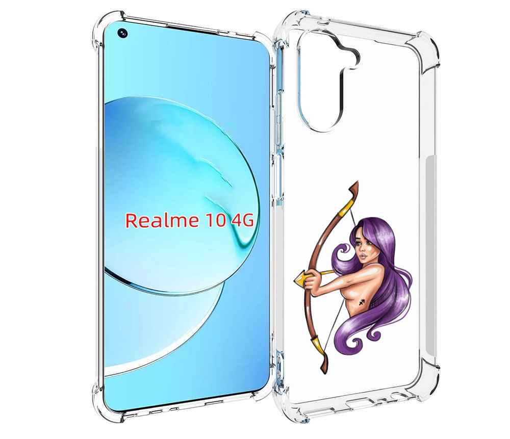 

Чехол MyPads Девушка-Стрелец женский для Realme 10, Прозрачный, Tocco