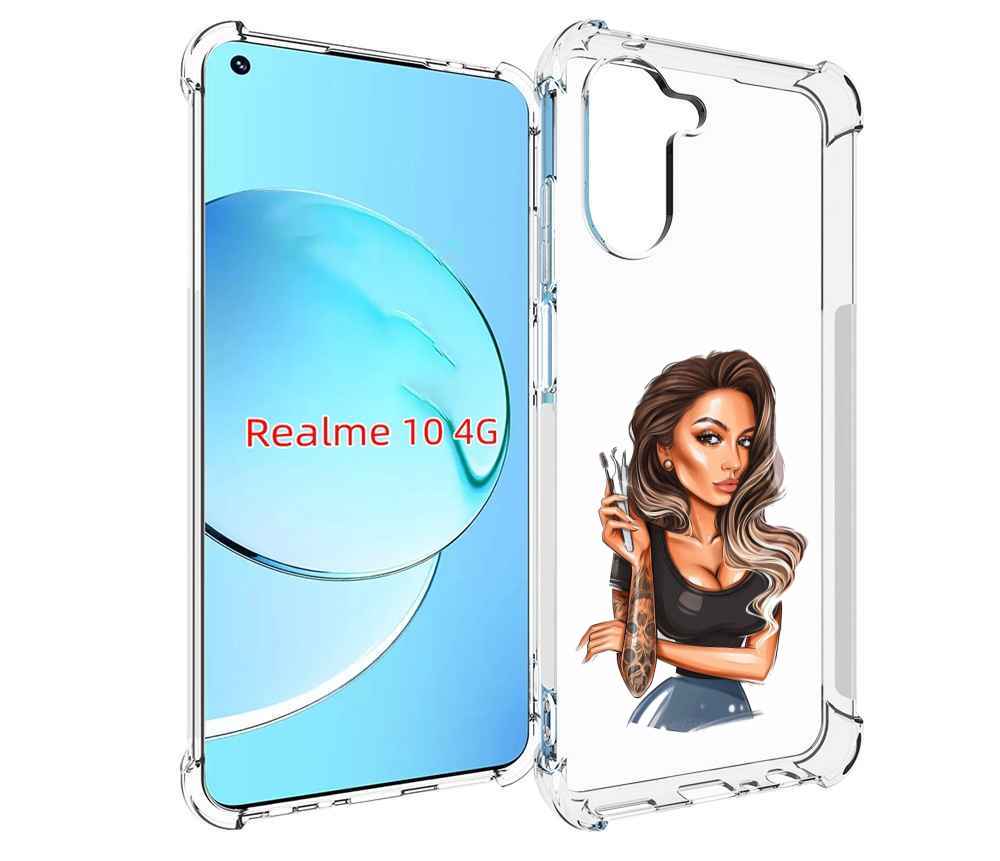 

Чехол MyPads Девушка-бровист для Realme 10, Прозрачный, Tocco
