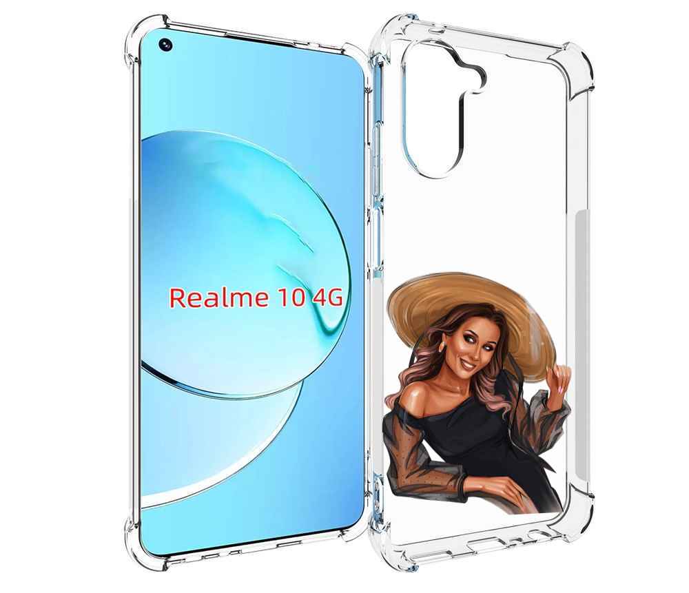 Чехол MyPads Девушка-в-боди женский для Realme 10