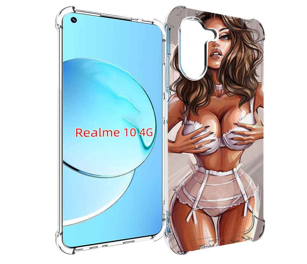 

Чехол MyPads Девушка-в-кружевном для Realme 10, Прозрачный, Tocco
