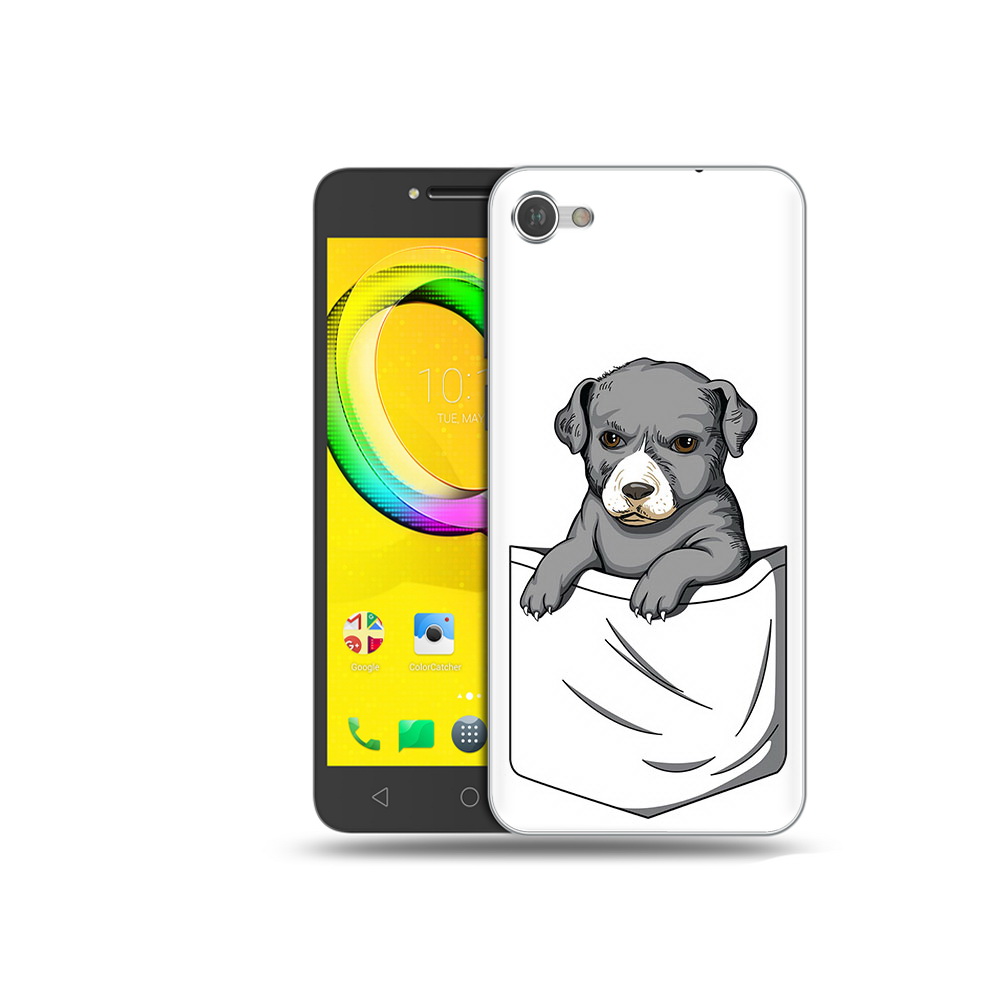 

Чехол MyPads Tocco для Alcatel A5 собачка в кармане (PT67387.664.611), Прозрачный, Tocco