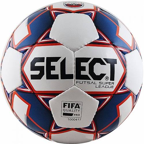 фото Мяч минифутбольный select super league амфр рфс fifa бел/син/красный, размер 4