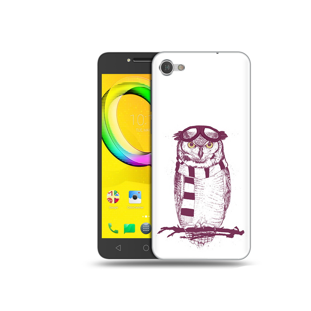 

Чехол MyPads Tocco для Alcatel A5 сова-летчик (PT67387.664.612), Прозрачный, Tocco