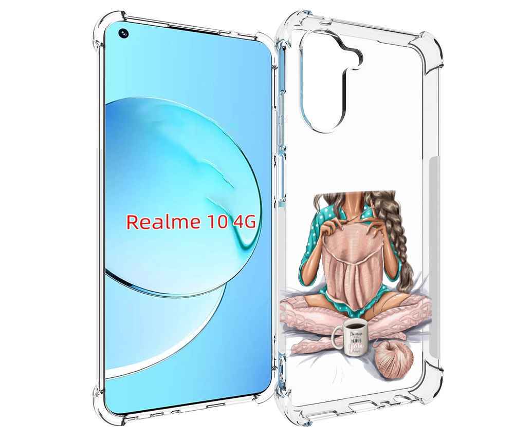 

Чехол MyPads Девушка-вяжет женский для Realme 10, Прозрачный, Tocco