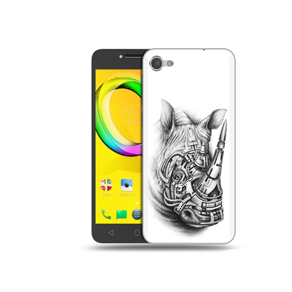 

Чехол MyPads Tocco для Alcatel A5 стальной носорог (PT67387.664.620), Прозрачный, Tocco