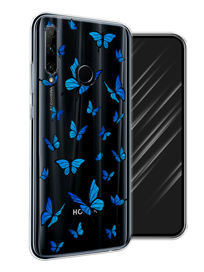 

Чехол Awog на Honor 20 Lite 2019 "Синие бабочки", Синий;белый, 68950-1