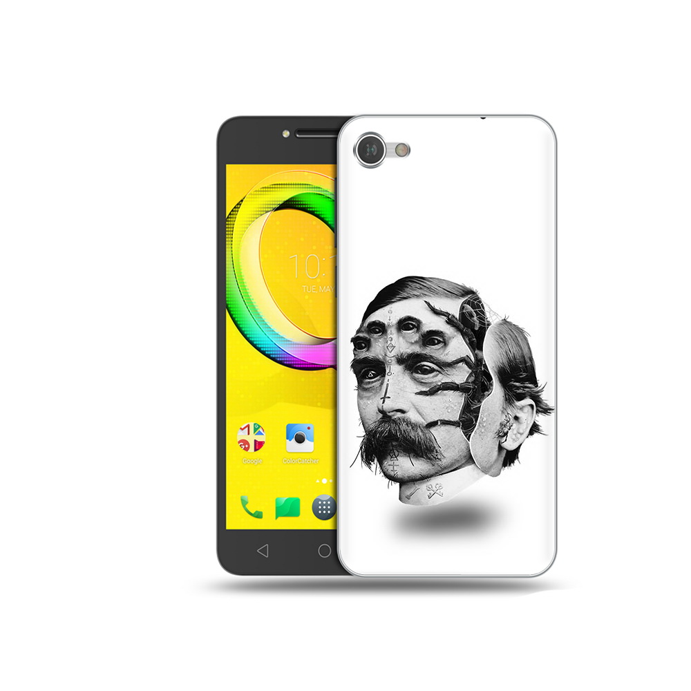 

Чехол MyPads Tocco для Alcatel A5 страшное лицо мужчины (PT67387.664.629), Прозрачный, Tocco