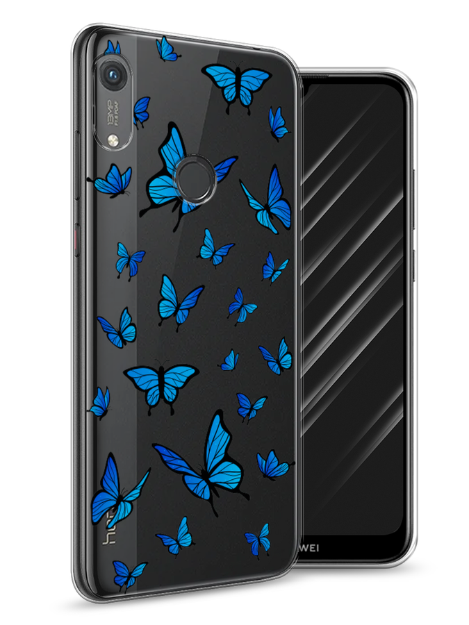 

Чехол Awog на Honor 8A (8A Pro/Prime) "Синие бабочки", Синий;белый, 68750-1