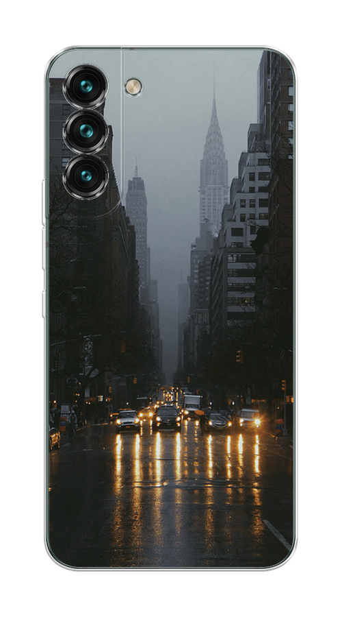 

Чехол на Samsung Galaxy S22 Plus "Дождливый Нью Йорк", Черный;серый, 2103950-1