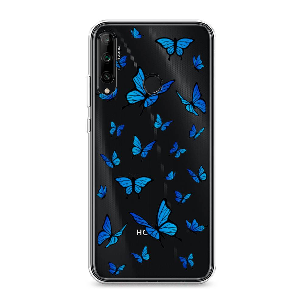 фото Чехол awog "синие бабочки" для honor 9c