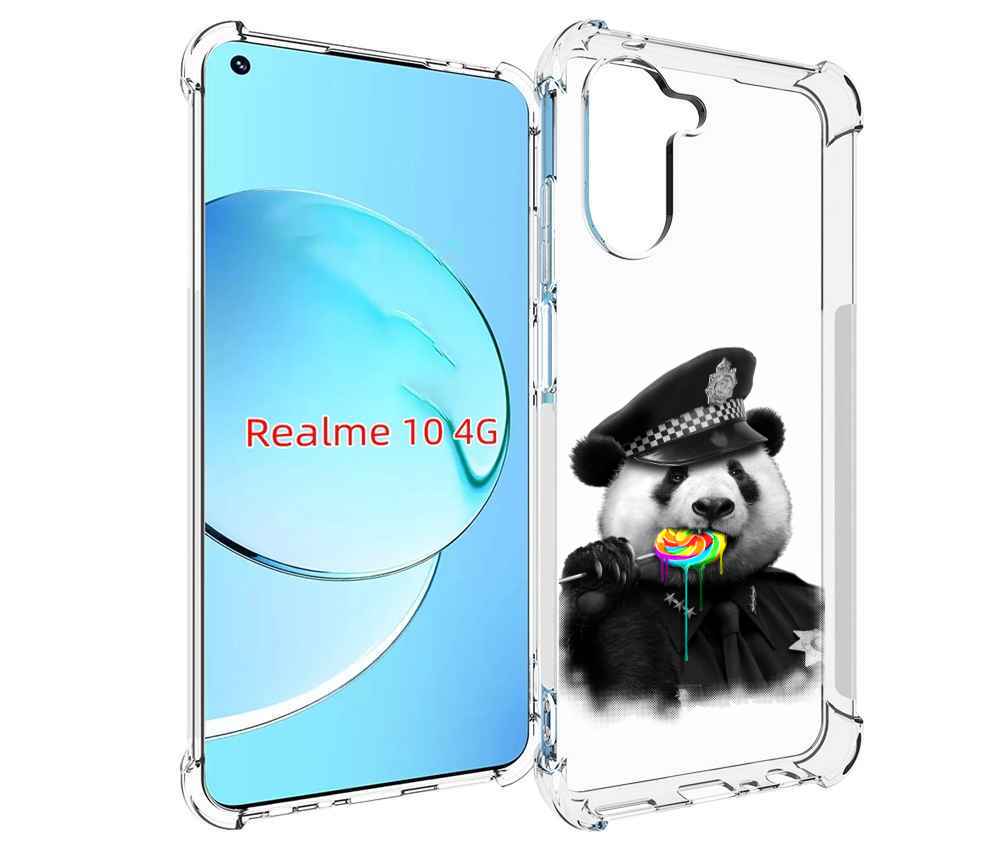 

Чехол MyPads Панда полиция для Realme 10, Прозрачный, Tocco