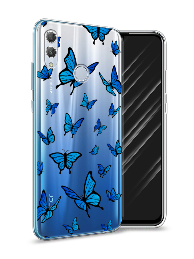 

Чехол Awog на Huawei P Smart 2019 "Синие бабочки", Синий;белый, 67250-1