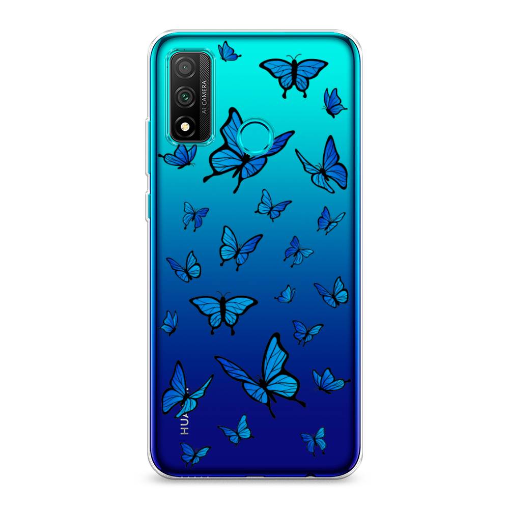 фото Чехол awog "синие бабочки" для huawei p smart 2020