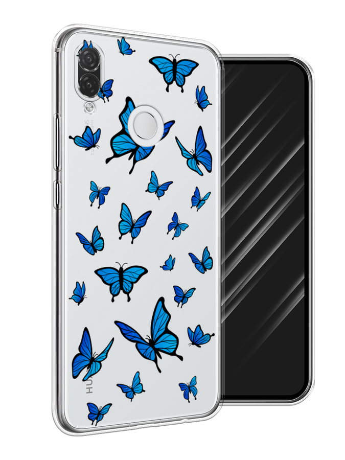

Чехол Awog на Huawei P Smart Plus "Синие бабочки", Синий;белый, 68250-1
