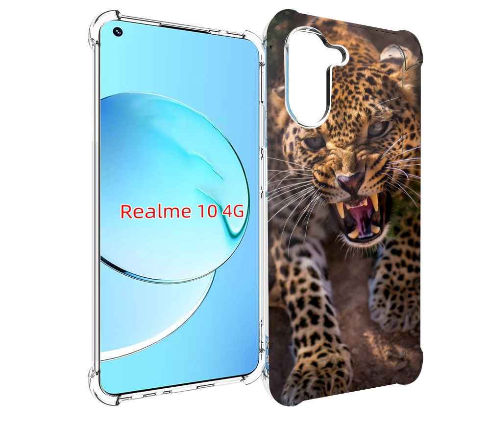 

Чехол MyPads Злой-гепард для Realme 10, Прозрачный, Tocco