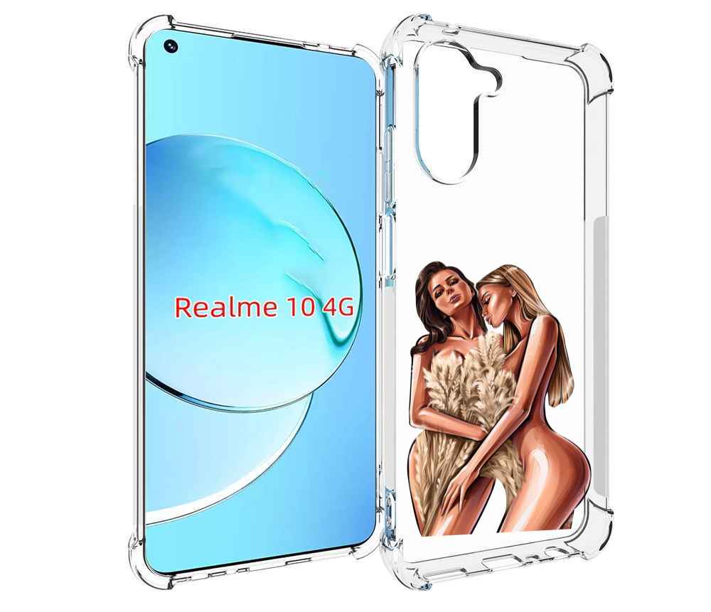 

Чехол MyPads Иллюстрированные-девушки женский для Realme 10, Прозрачный, Tocco