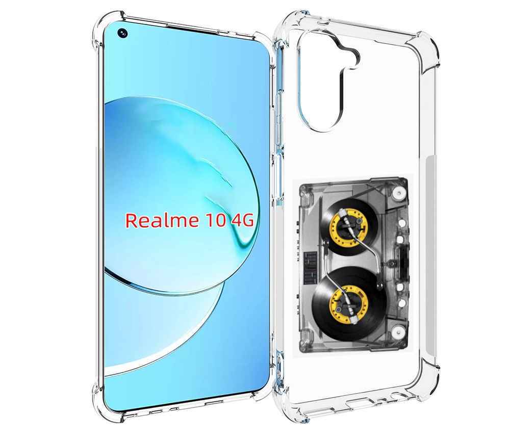 

Чехол MyPads Кассета музыкальная для Realme 10, Прозрачный, Tocco