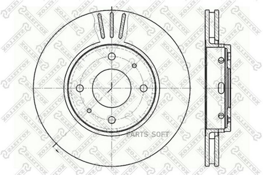 Диск тормозной передний STELLOX 6020-4839V-SX