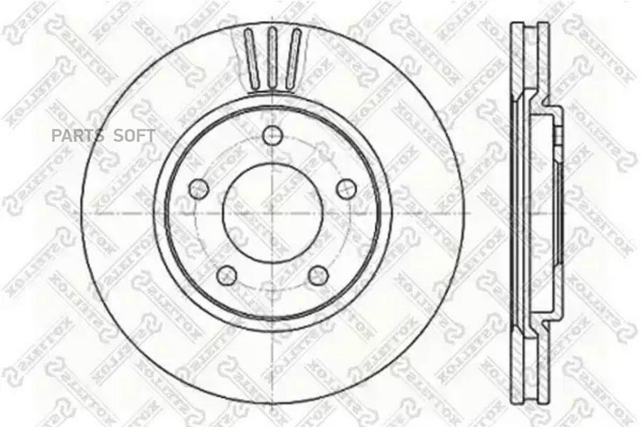 

Диск тормозной передний STELLOX 60209313VSX