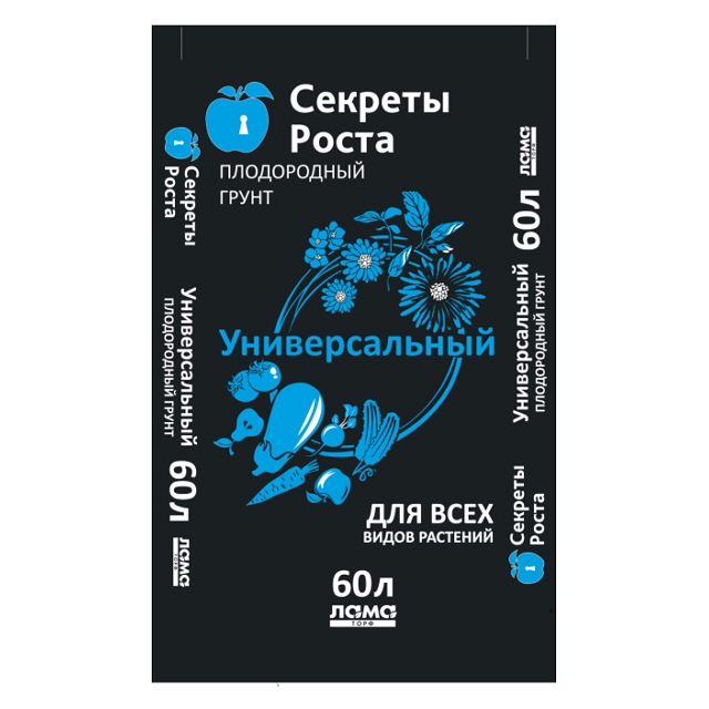 Грунт универсальный Секреты роста Плодородный 60л