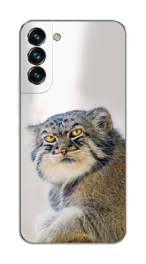 

Чехол на Samsung Galaxy S22 Plus "Кот манул 1", Серый;белый;желтый, 2103950-1