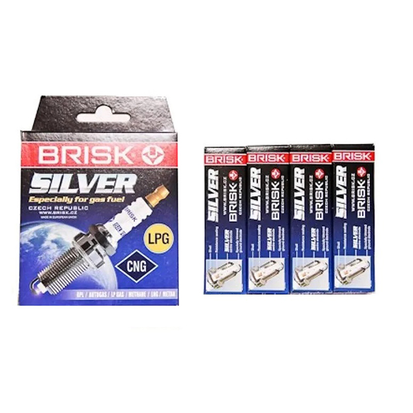 фото Brisk 'dr17ysn свеча зажигания для а/м газ 406дв silver (компл. 4шт) brisk dr17ys-n 1шт brick