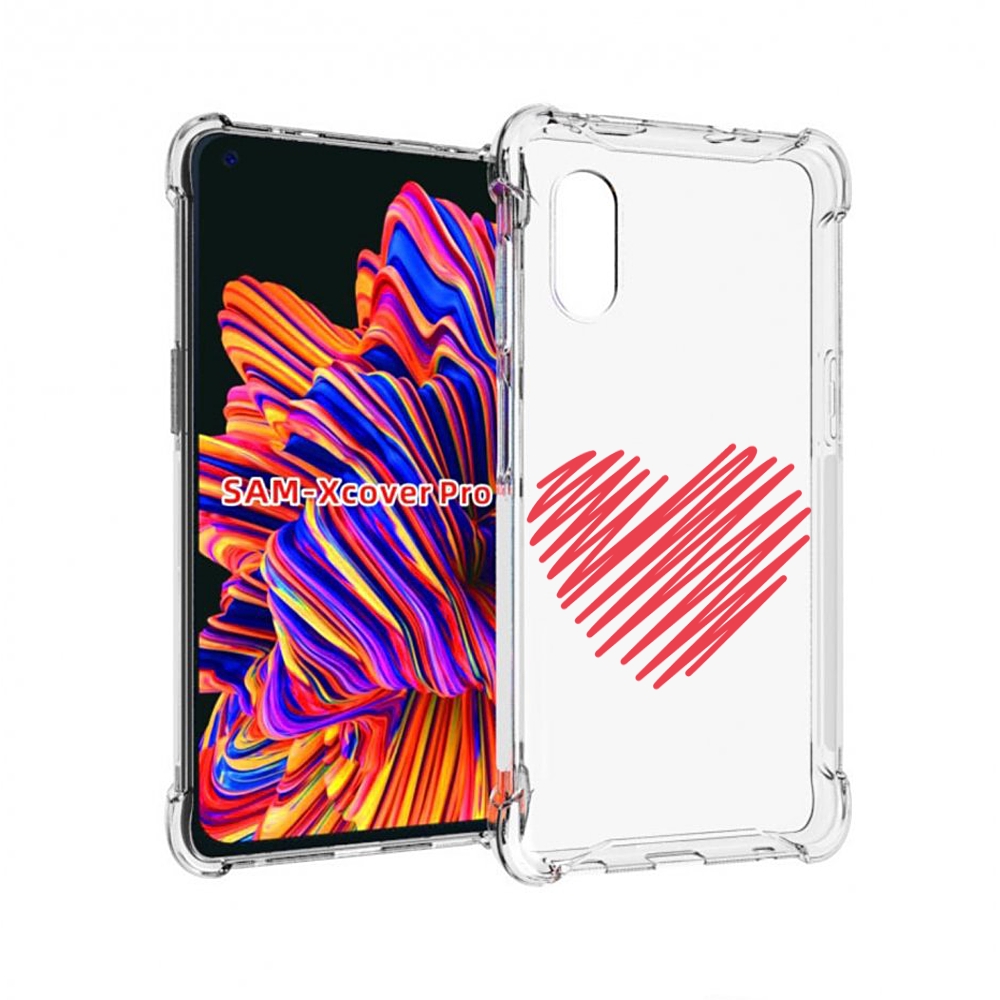 

Чехол MyPads сердечко-одной-линией для Samsung Galaxy Xcover Pro 1, Прозрачный, Tocco