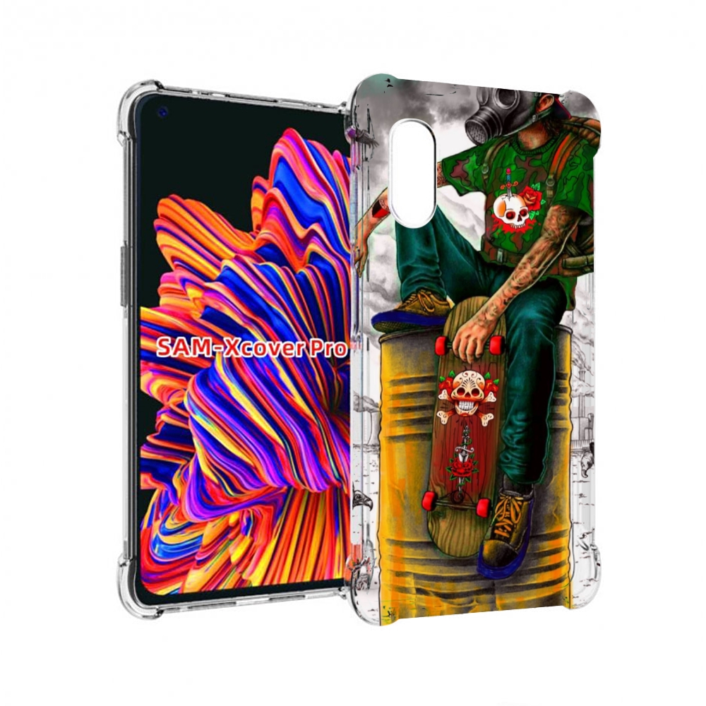

Чехол MyPads скейтер в противогазе для Samsung Galaxy Xcover Pro 1, Прозрачный, Tocco