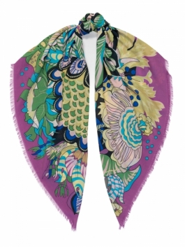 Платок женский ELEGANZZA 01-00039393 фиолетовый, 110х110 см