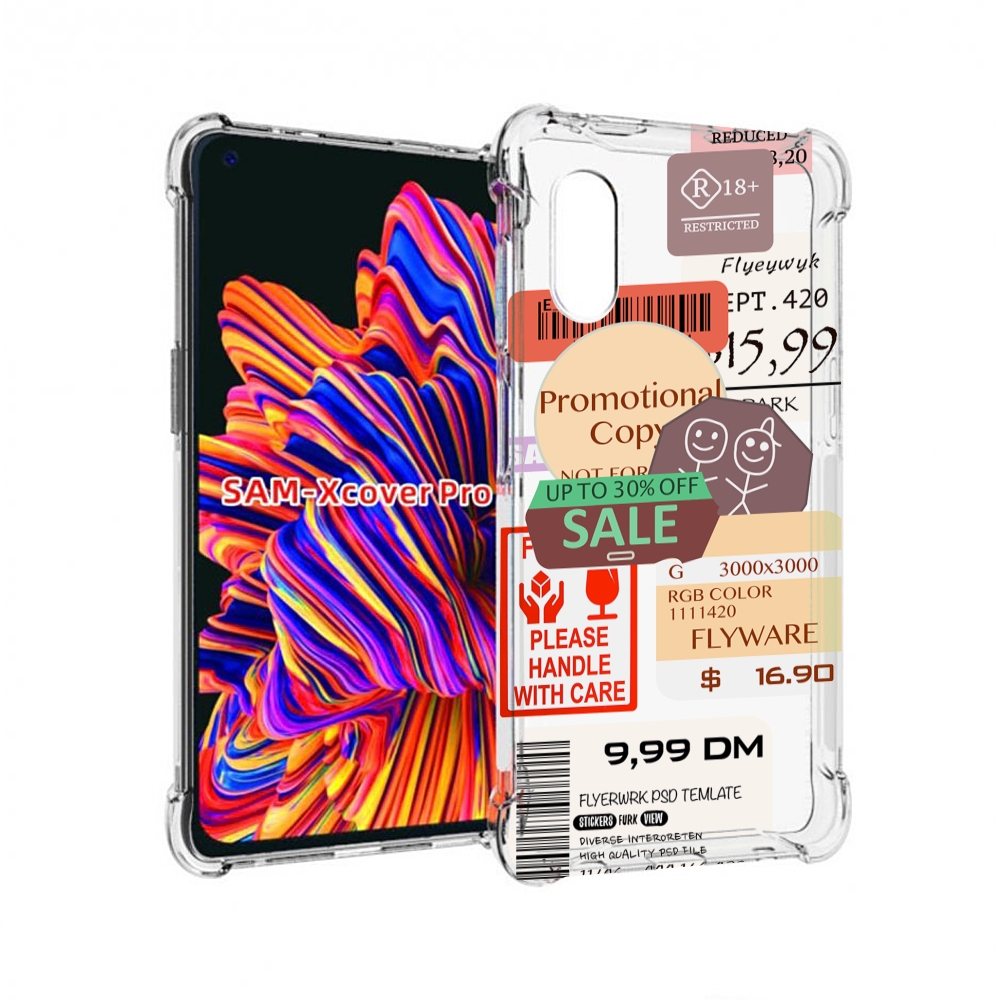 

Чехол MyPads скидочные-купоны-принт для Samsung Galaxy Xcover Pro 1, Прозрачный, Tocco