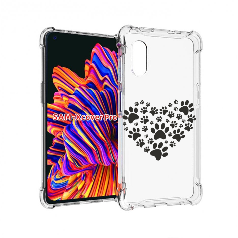 

Чехол MyPads следы-в-сердечке для Samsung Galaxy Xcover Pro 1, Прозрачный, Tocco