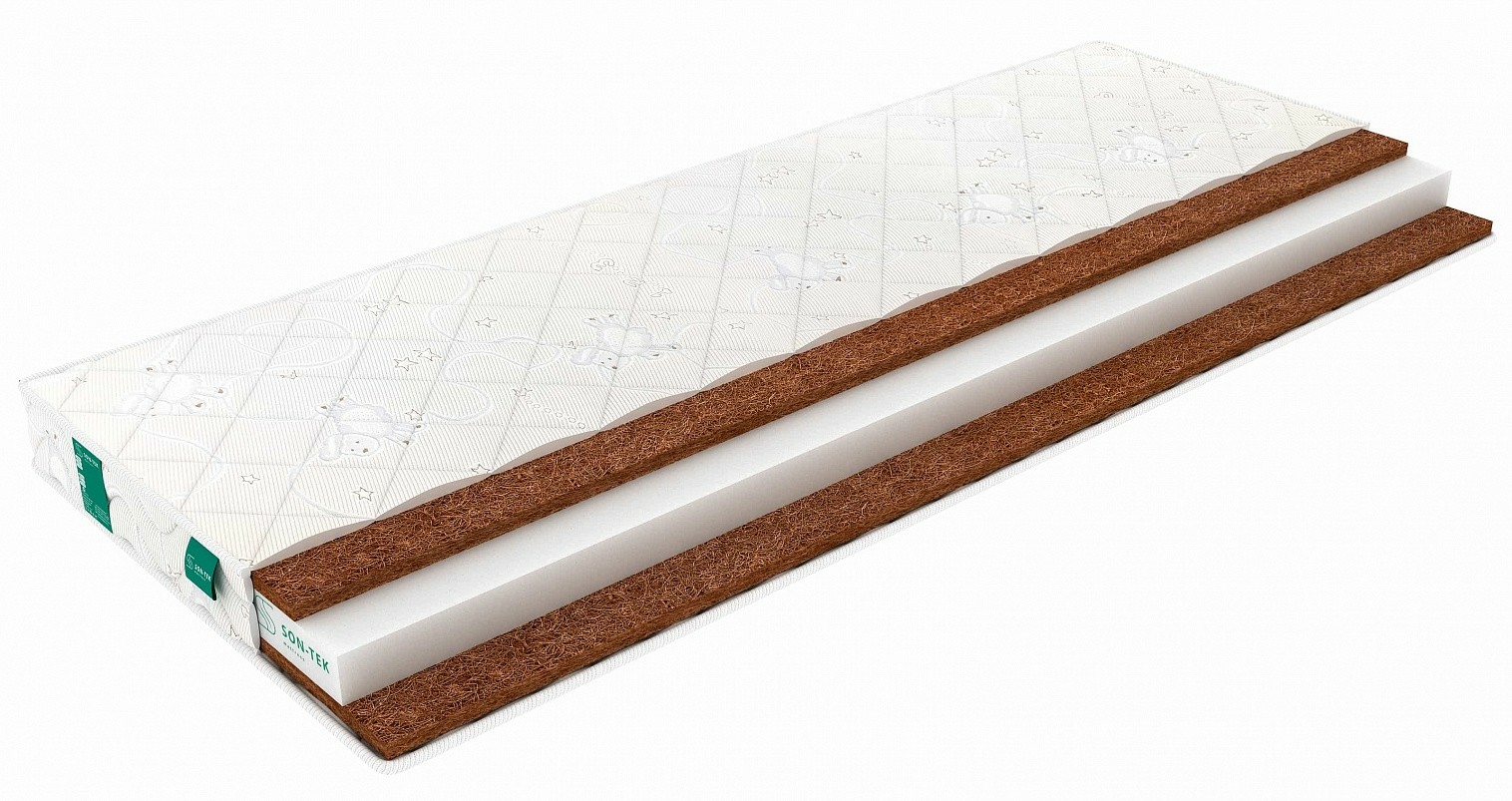 

Матрас Sleeptek Kinder Pena HardDuo 70х140, Бежевый;белый;серый;серебристый, Kinder Pena HardDuo