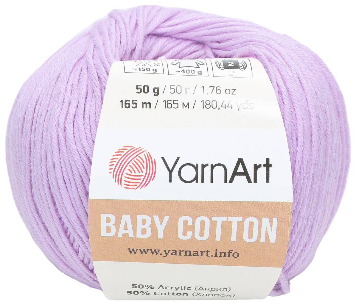 

Пряжа YarnArt Baby cotton (416), астра, 5 шт. по 50 г