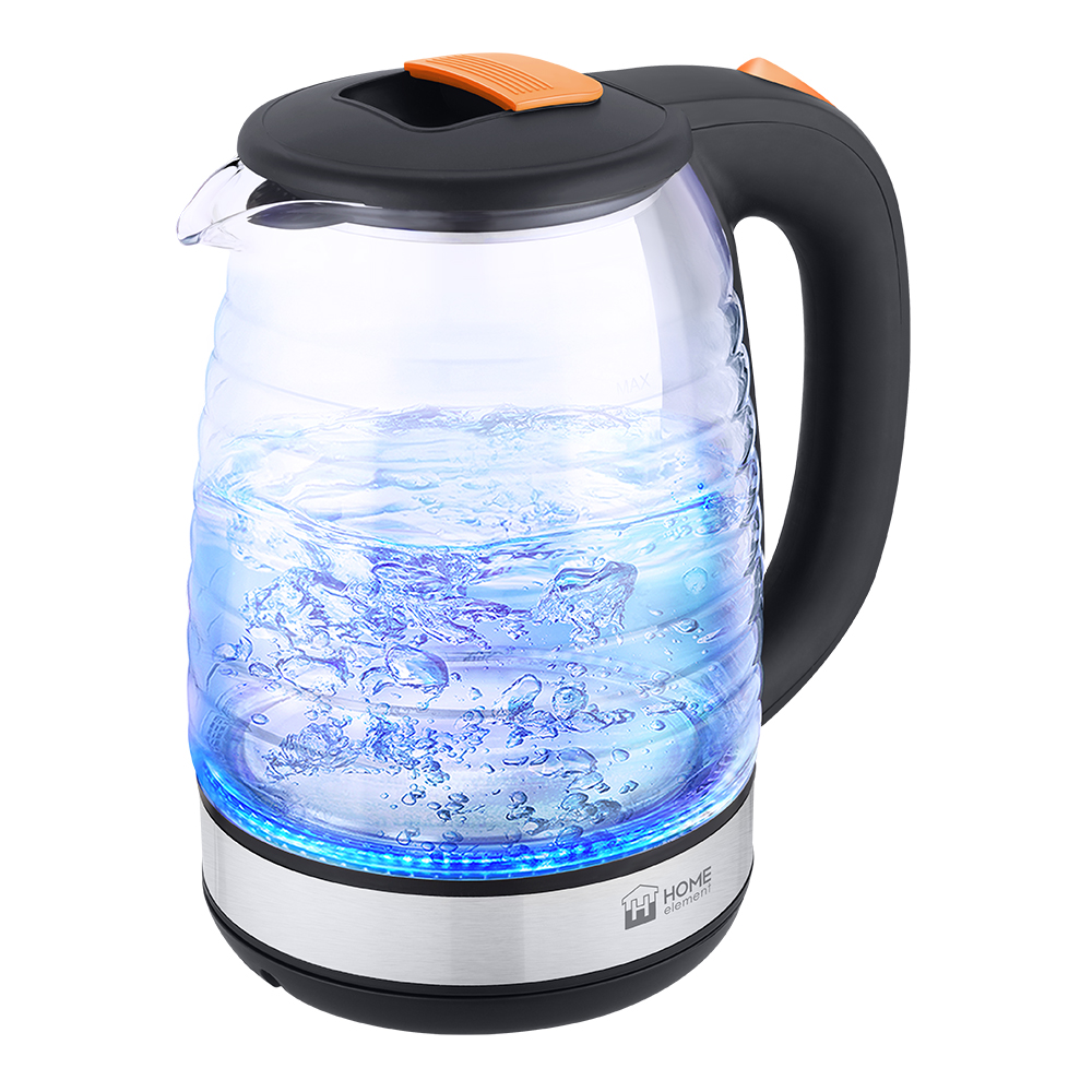 

Чайник электрический Home Element HE-KT2304 2 л оранжевый, прозрачный, черный, HE-KT2304