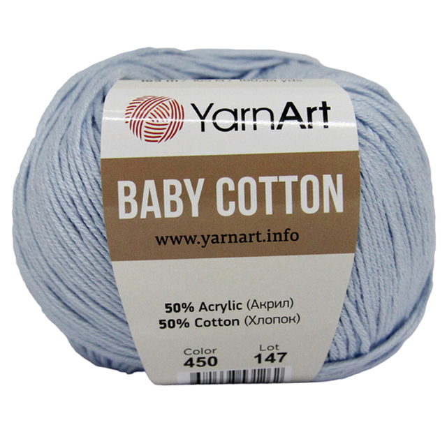 

Пряжа YarnArt Baby cotton (450), светло-голубой, 5 шт. по 50 г